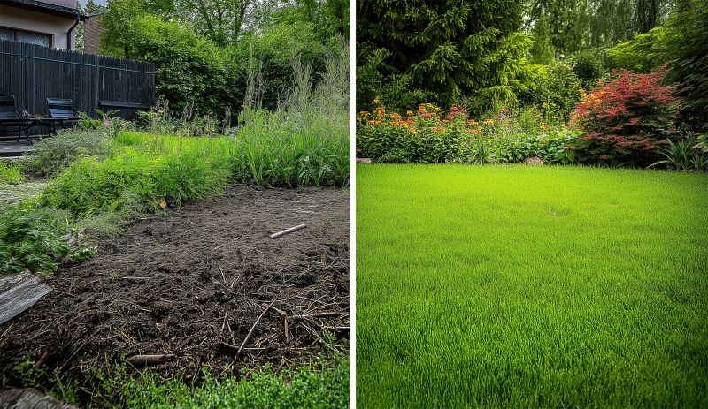 Before and After Lawn Cleanup